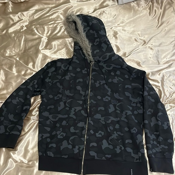Temple Effectives Faux Hoodie XL Black Camo - Picture 1 of 5